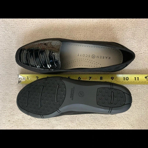 Karen Scott Jodi Slip-On Flats, black, blk/croc, size 6 - Picture 11 of 12